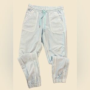 Athleta Farallon Organic Cotton Lightweight Jogger Pants Grotto Blue 4